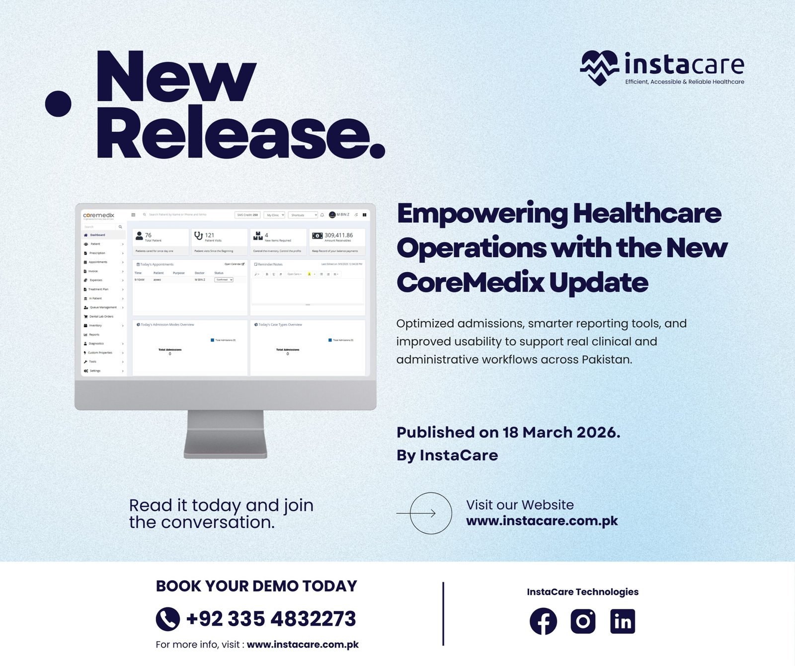 Blog | Latest Trends | Clinic Management | Hospital Management 6 New Release on 18 March 2026. By InstaCare.jpg scaled